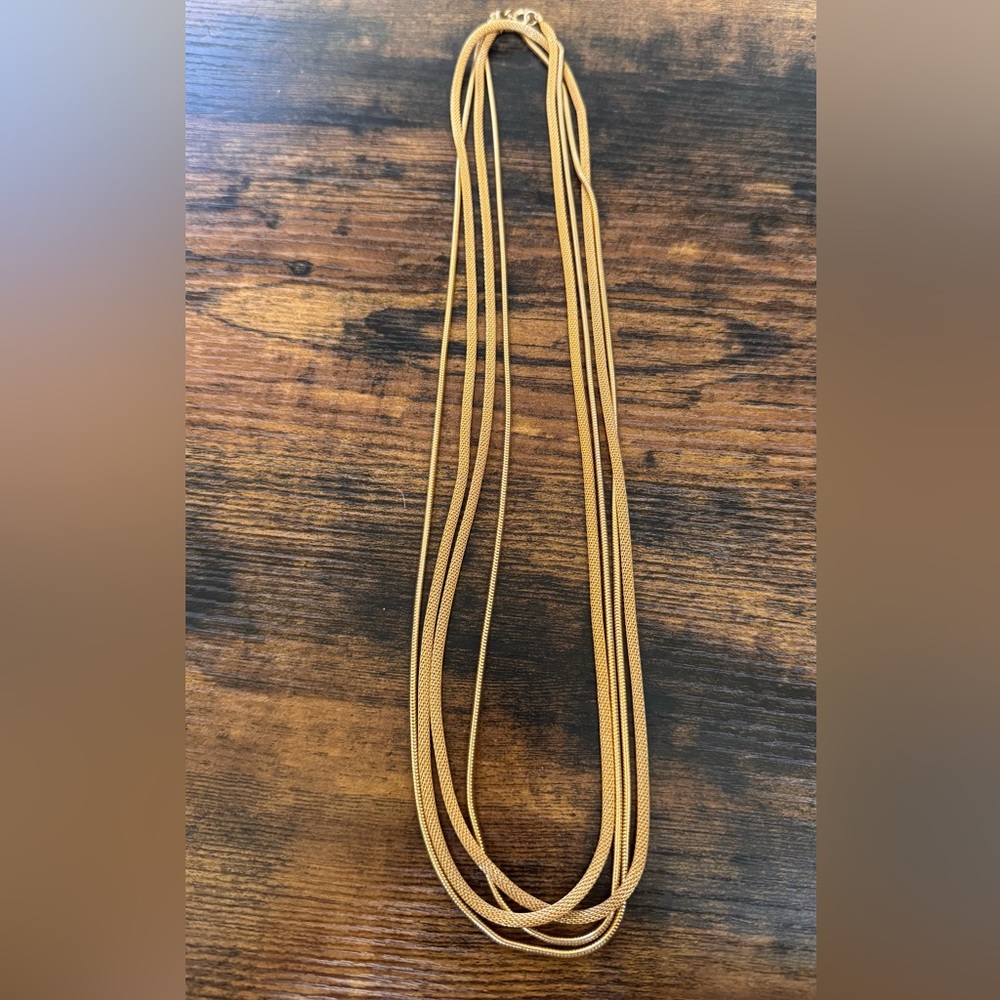 Elegant Gold Multi-Strand Necklace